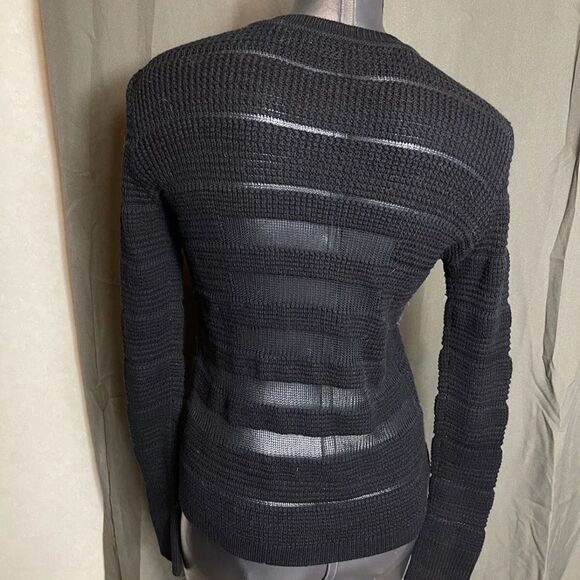 Duffy NWOT Wool Blend Black Long Sleeve Womens Sweater Shirt Top Size Small - Picture 6 of 6